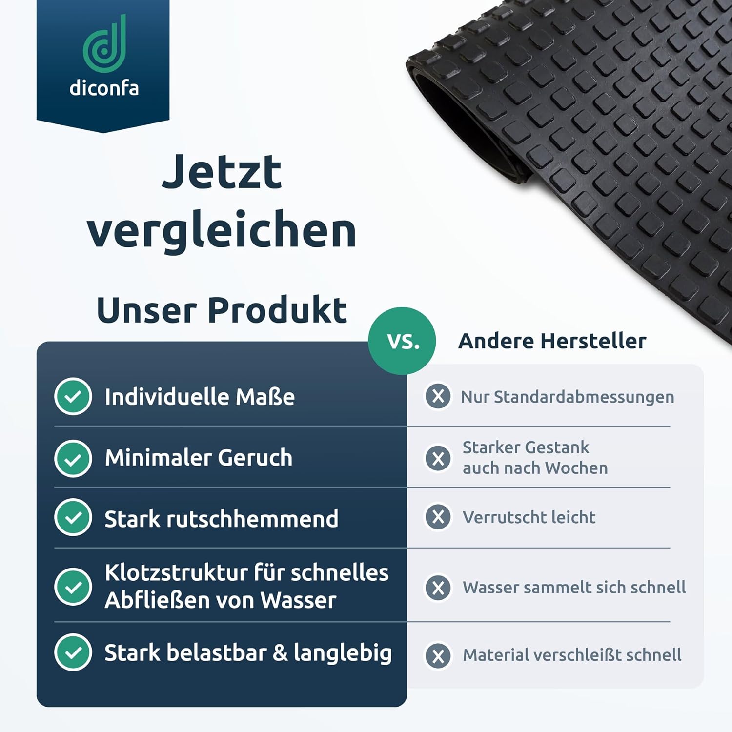 Klotzmatte 8 mm stark mit Gewebeeinlage