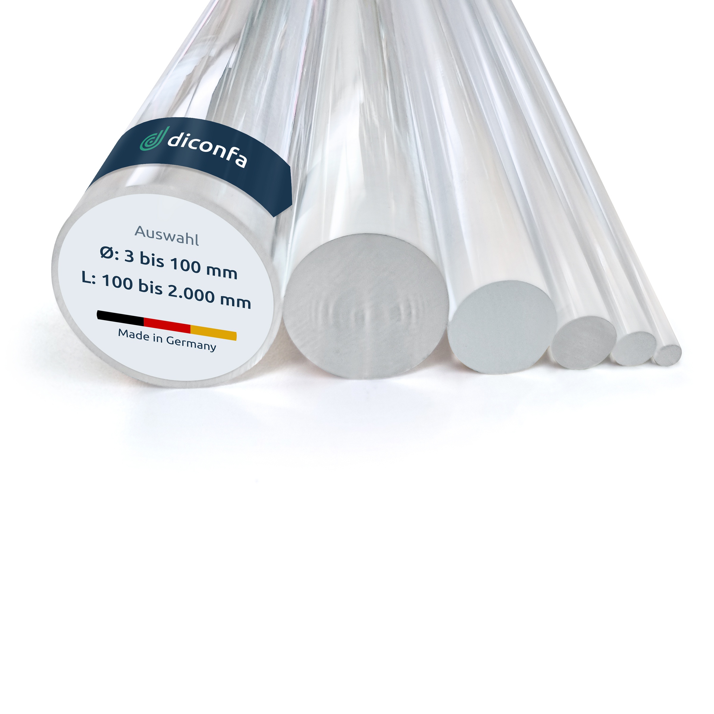 Acrylglas farblos Rundstab nach Maß