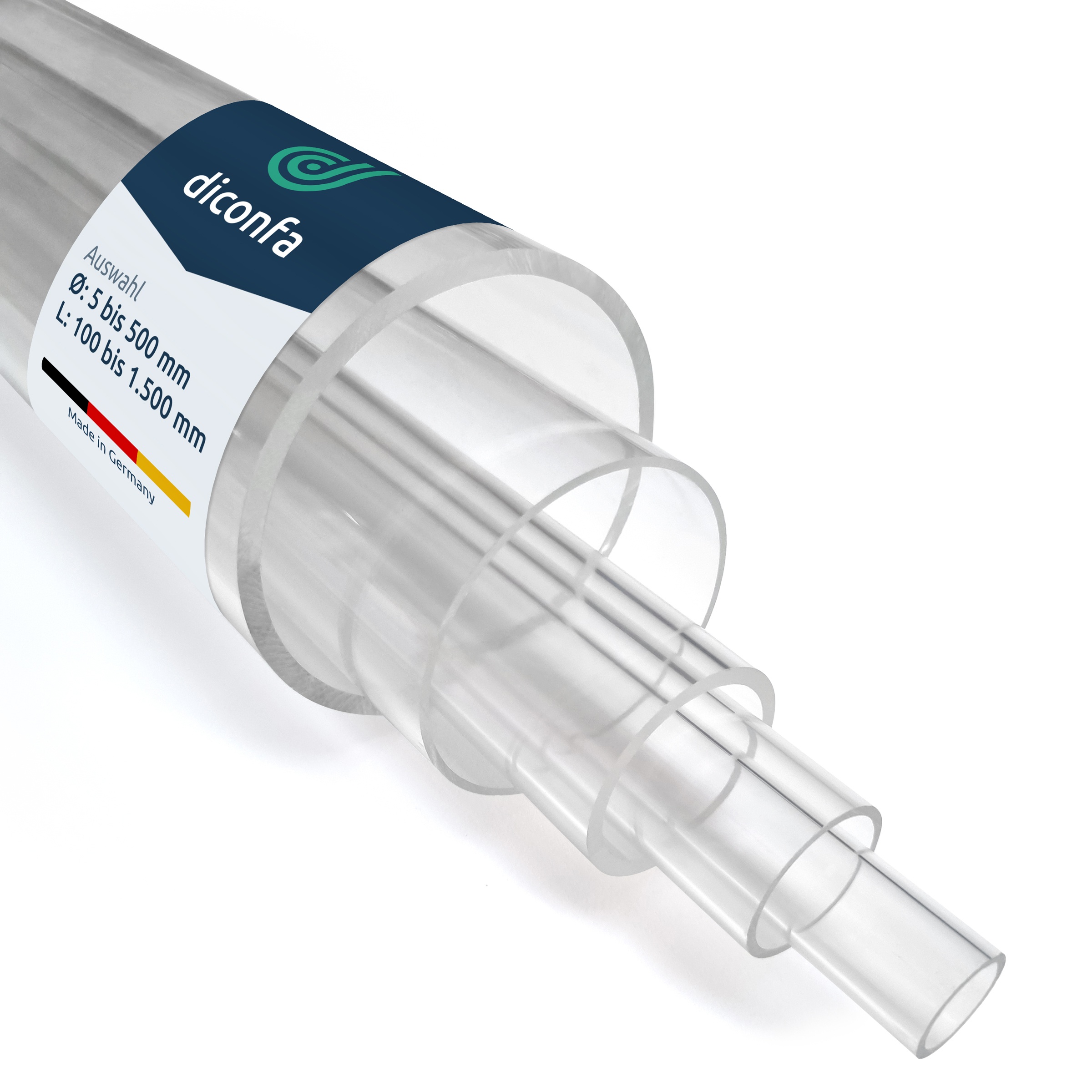 Acrylglas Kunststoffrohr transparent nach Maß