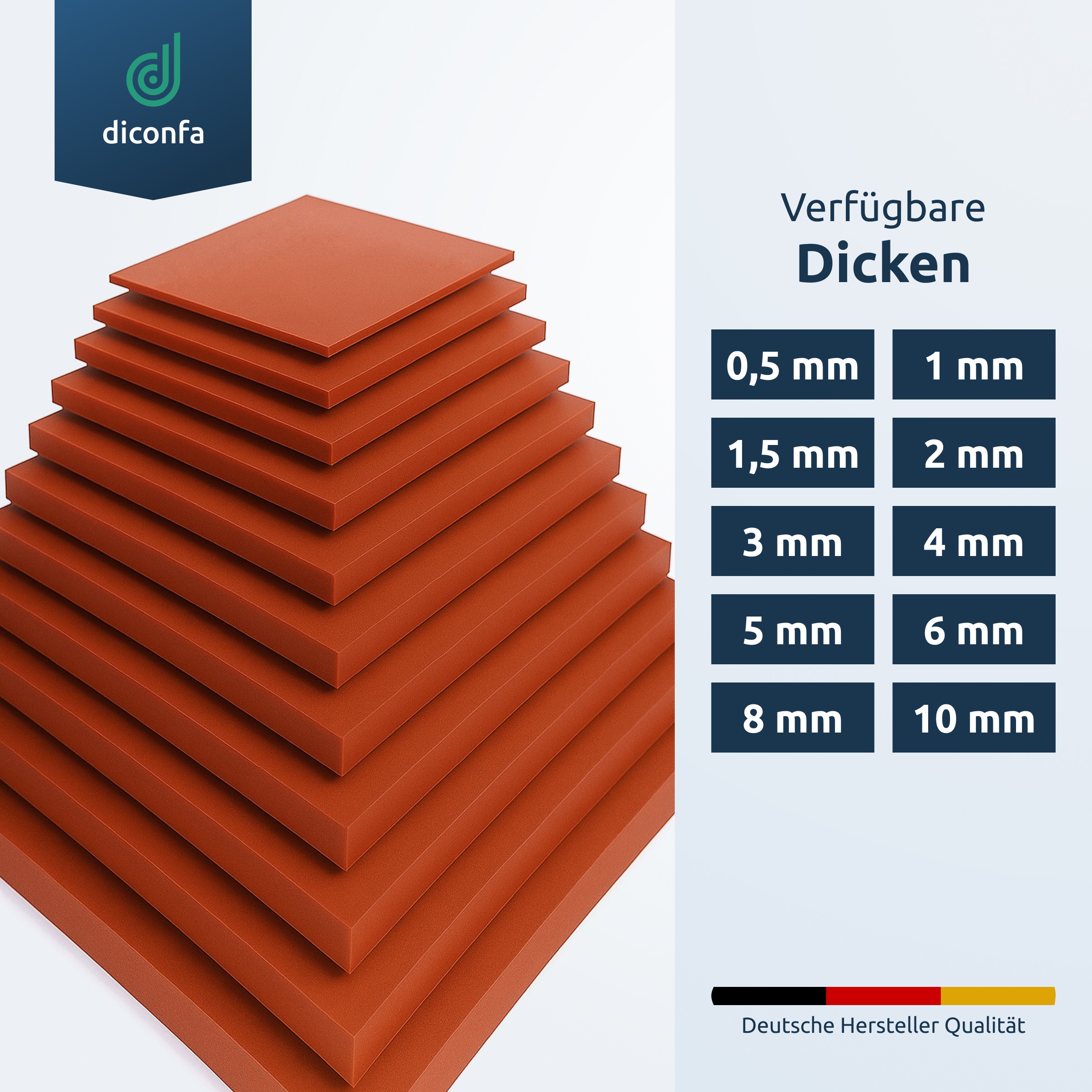 Silikonplatte Rot nach Maß