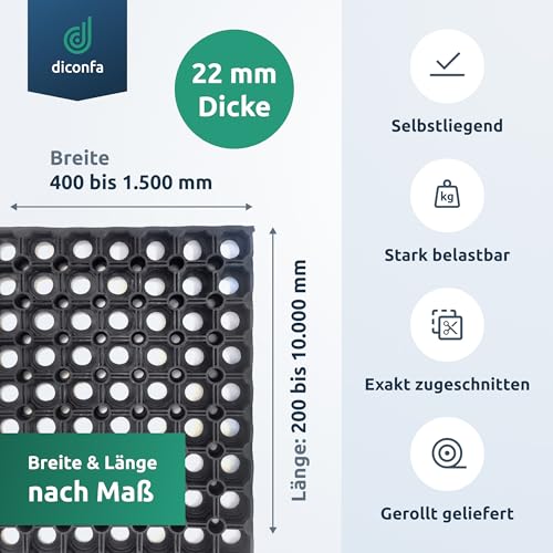 Ringgummimatte 22 mm stark nach Maß