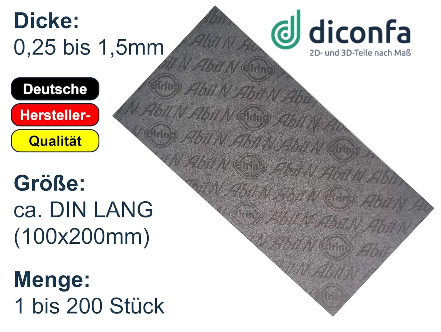 Dichtungspapier ABIL N - verschiedene Größen