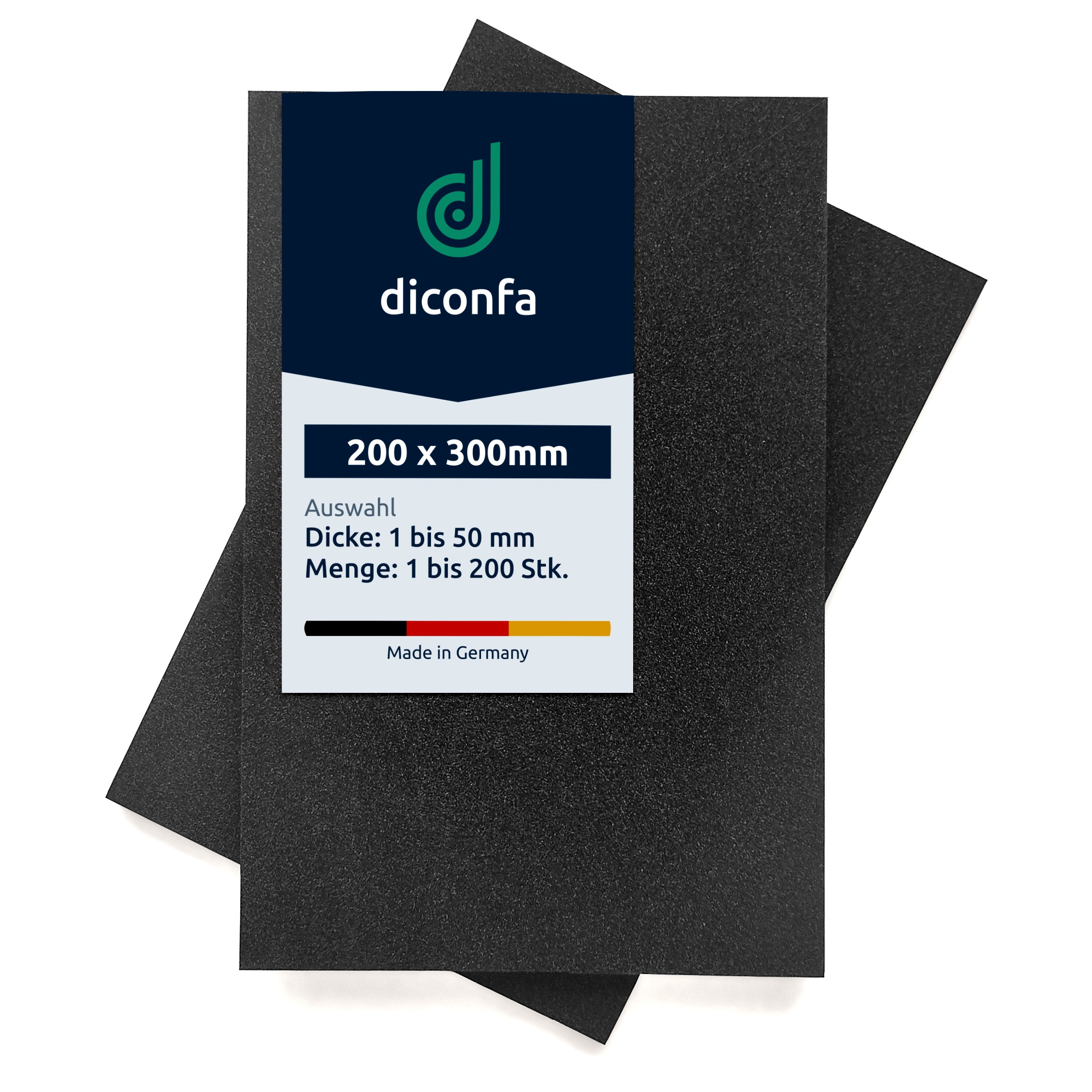 Zellkautschuk EPDM Schaumstoffplatte ca. DIN A4 - ohne Klebeseite