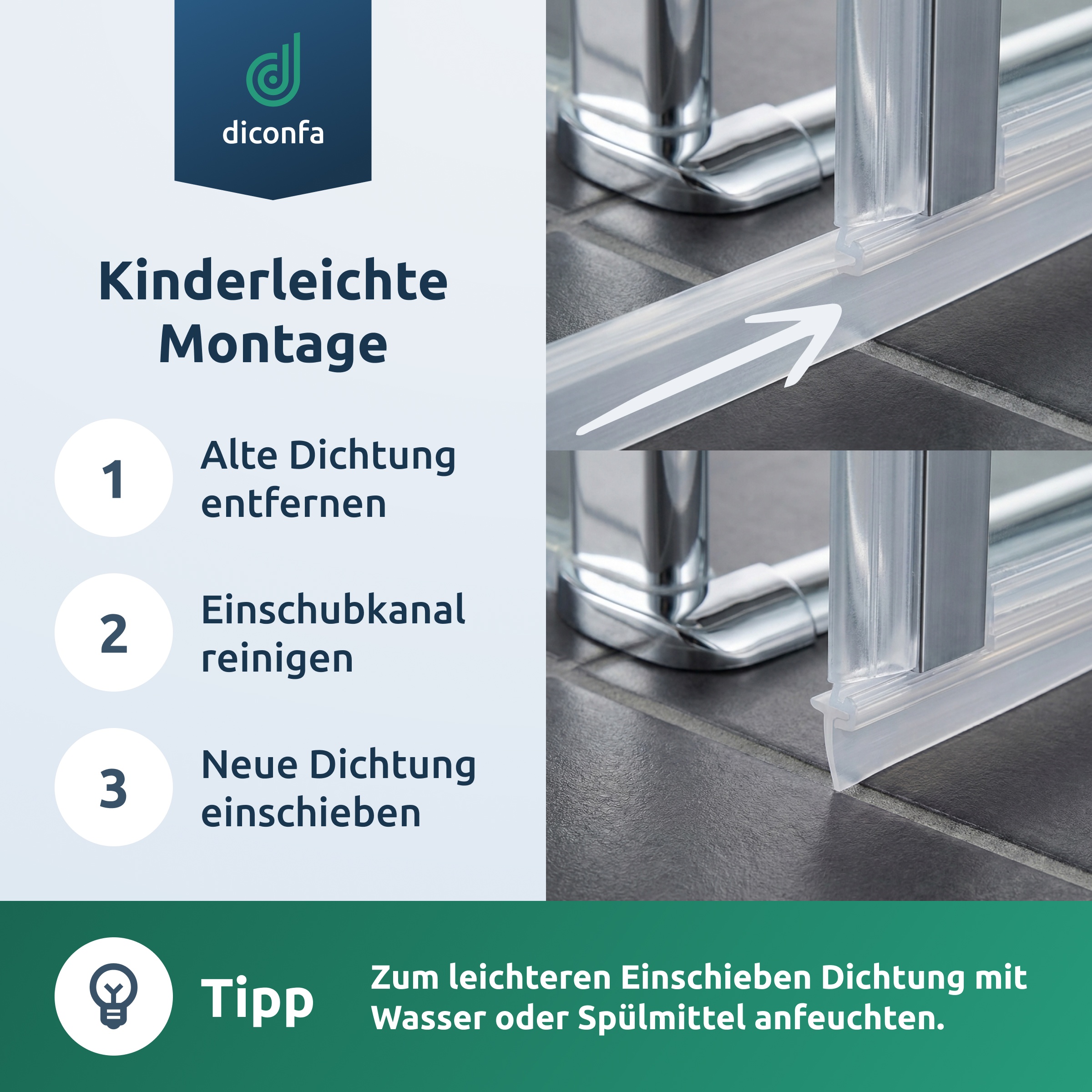 PVC Einschubdichtung 6 mm breit