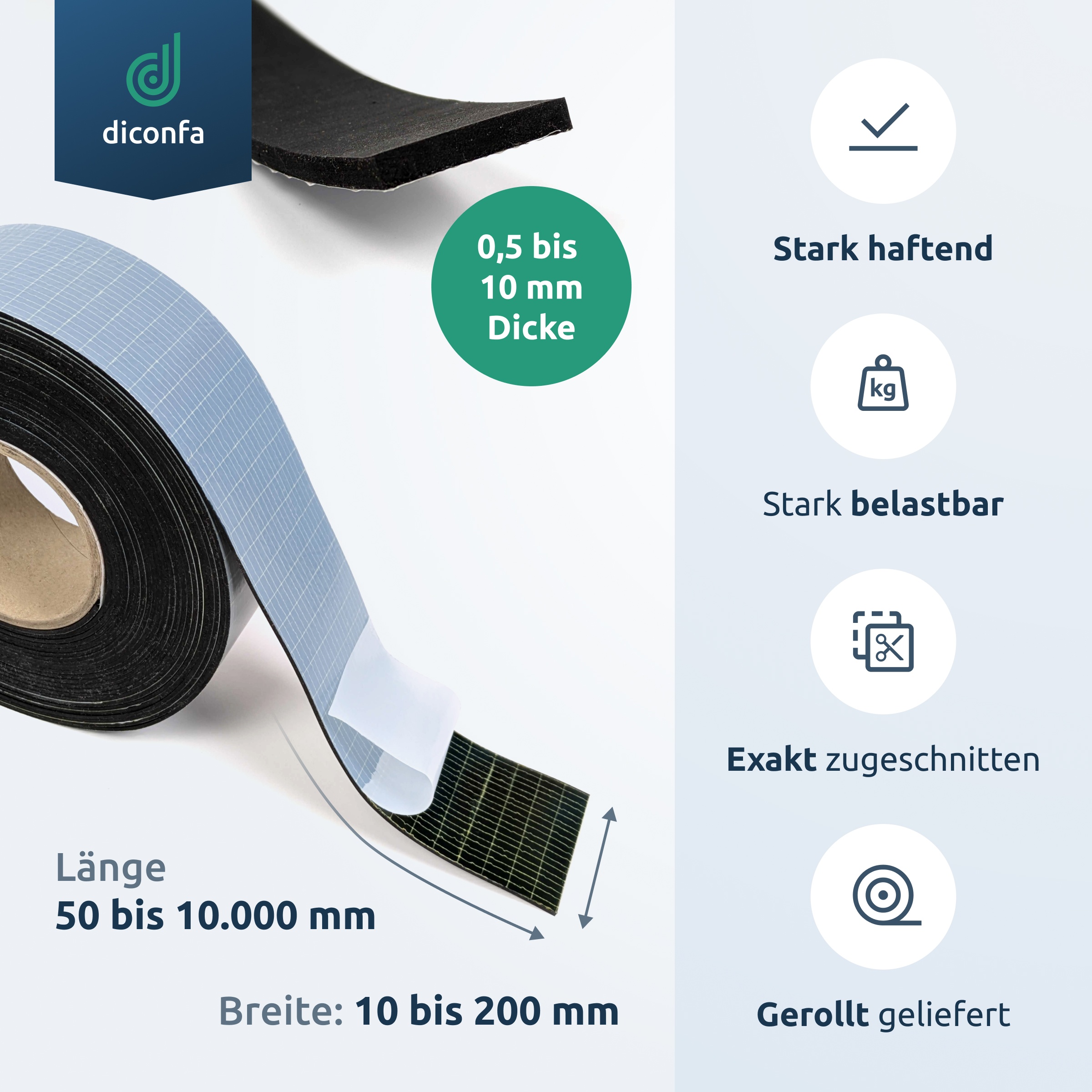 Gummistreifen selbstklebend nach Maß