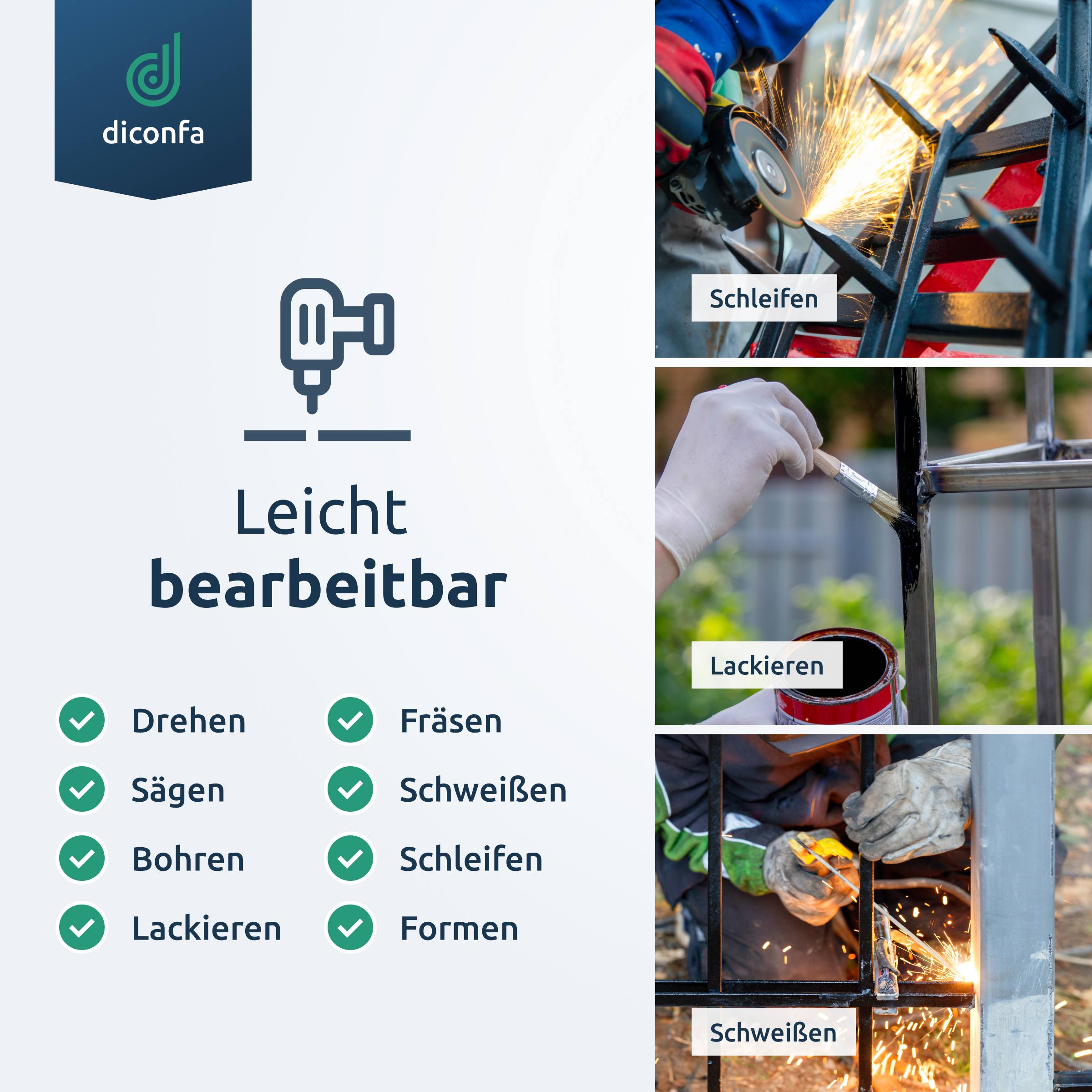 Vierkant Stahl S235JR ST37 nach Maß