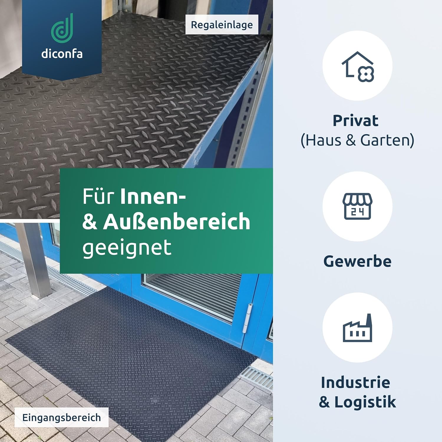 Gummimatte Diamant Tränenblech 3 mm dick