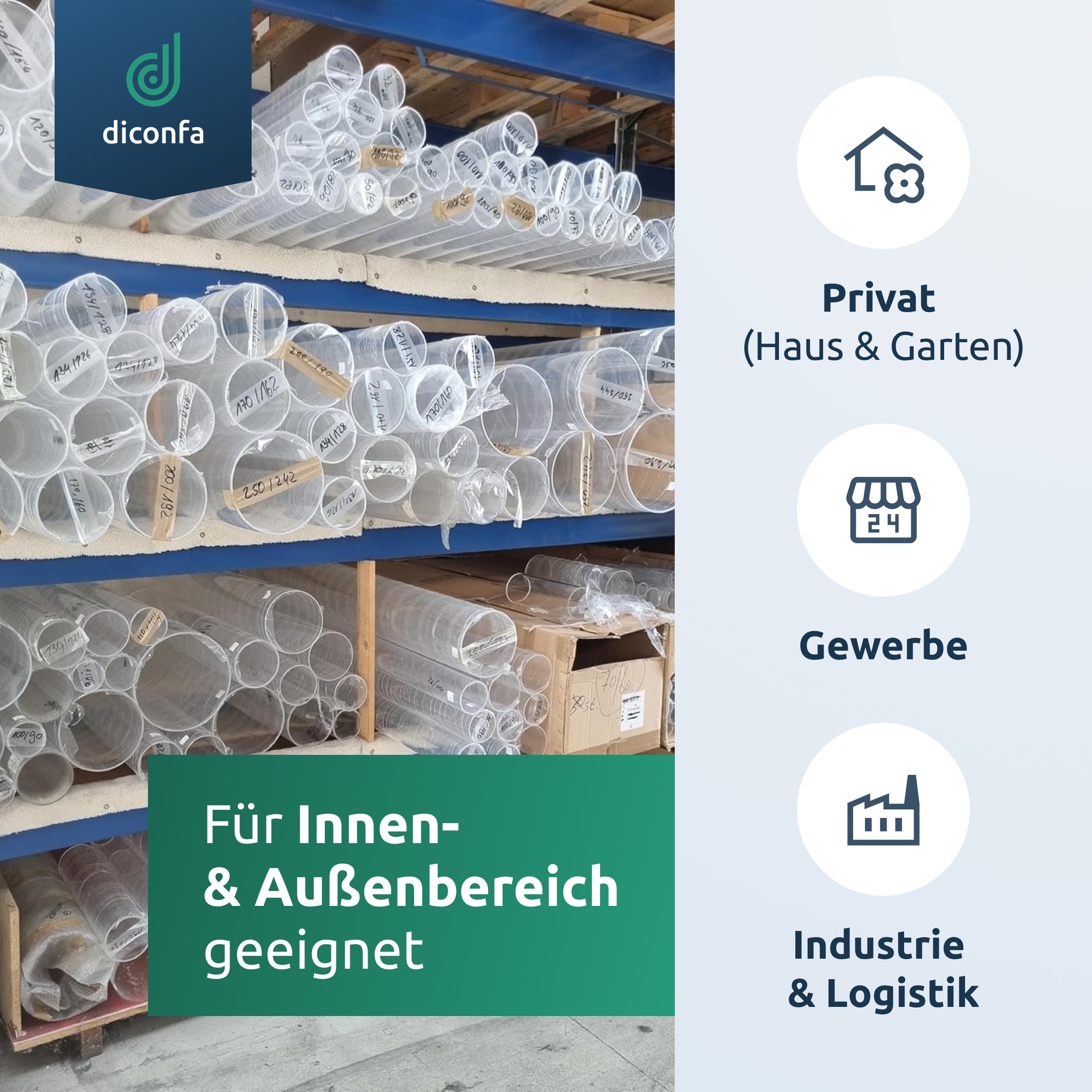 Acrylglas Kunststoffrohr transparent nach Maß