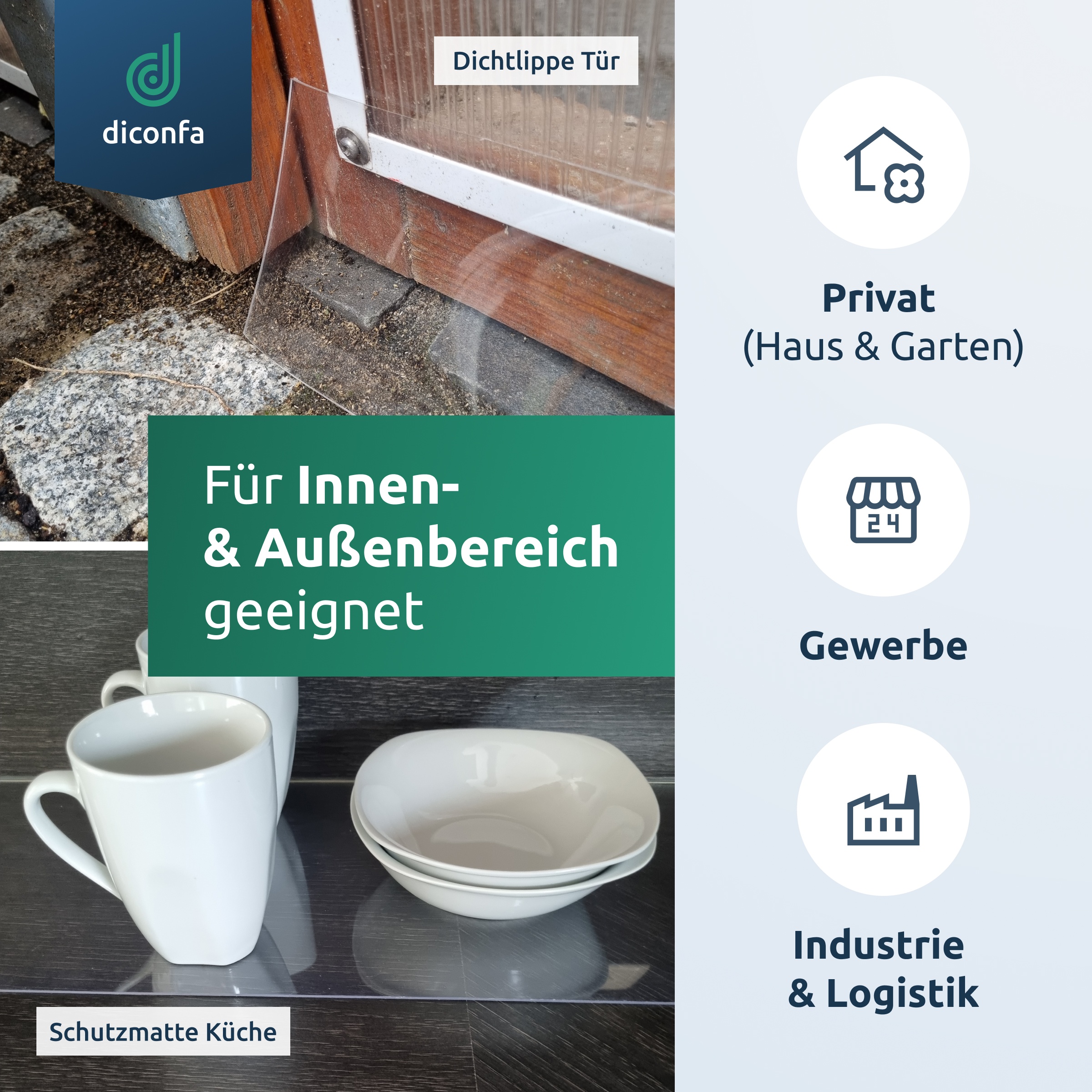 PVC-Streifen glasklar nach Maß