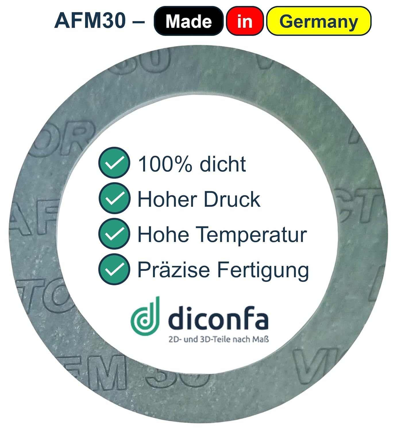 AFM30 Faserstoff Dichtmaterial - DIN A4 - 200x300mm