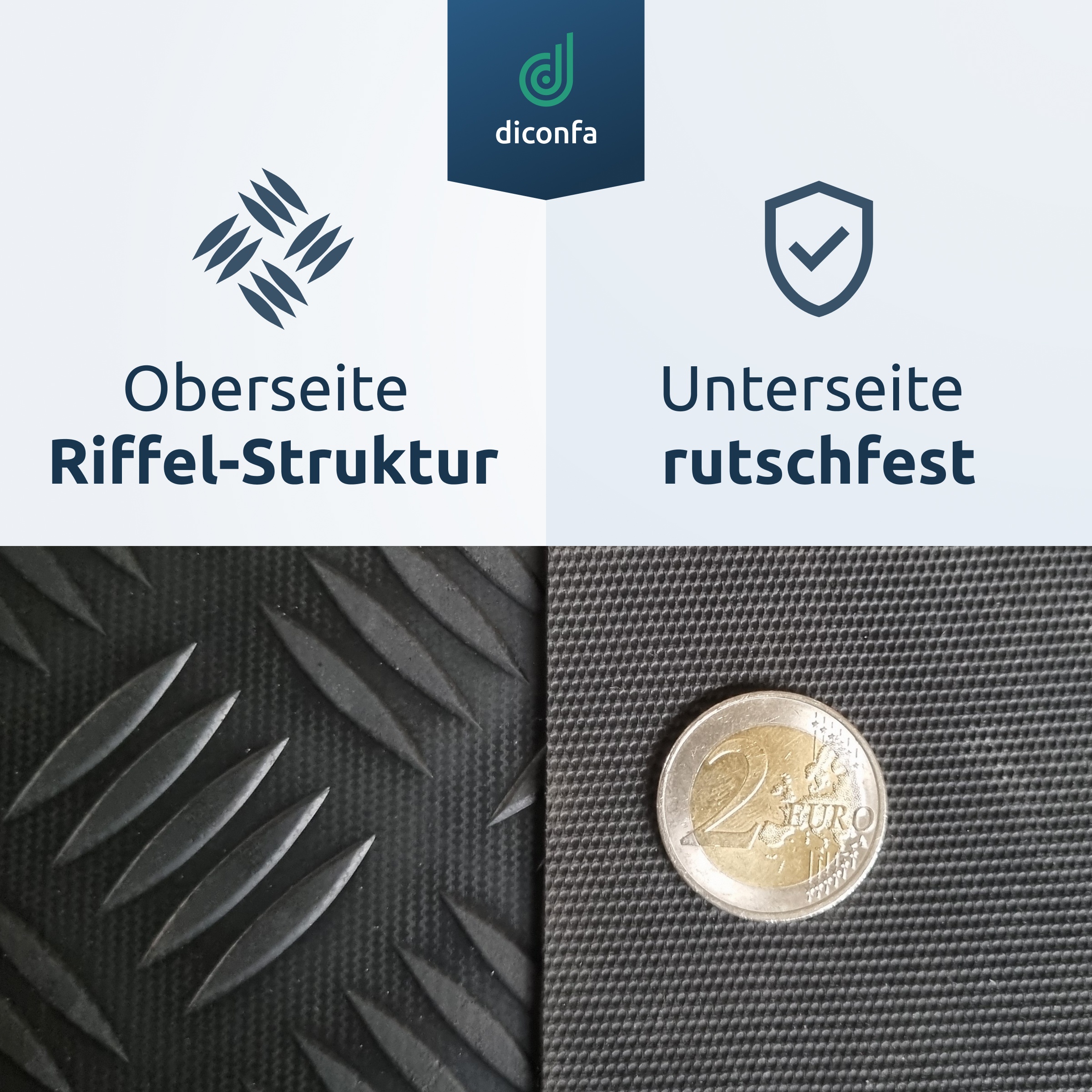 Hammerschlagmatte 3mm stark nach Maß