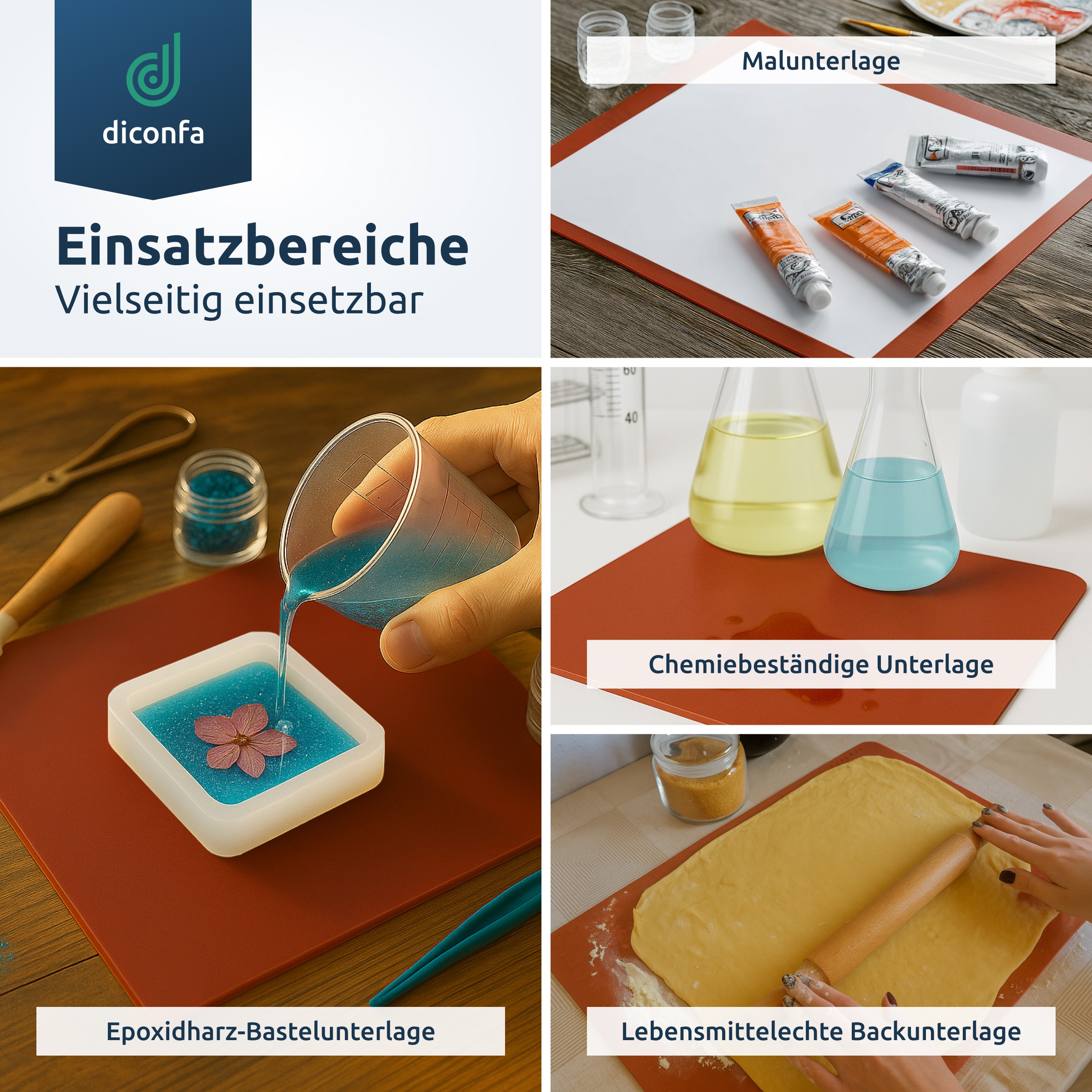 Silikonplatte Rot nach Maß