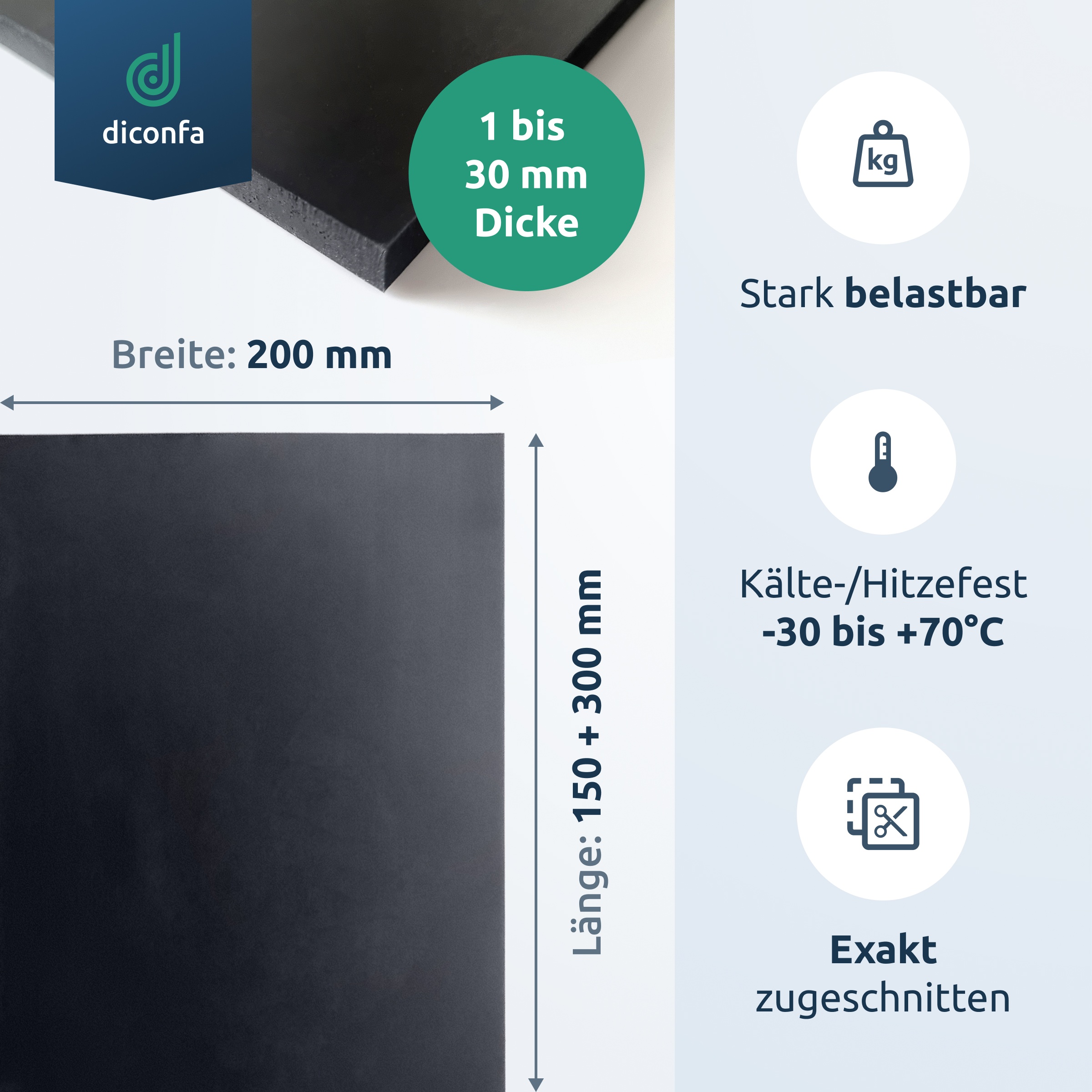 Gummimatte DIN A4 oder A5 in SBR