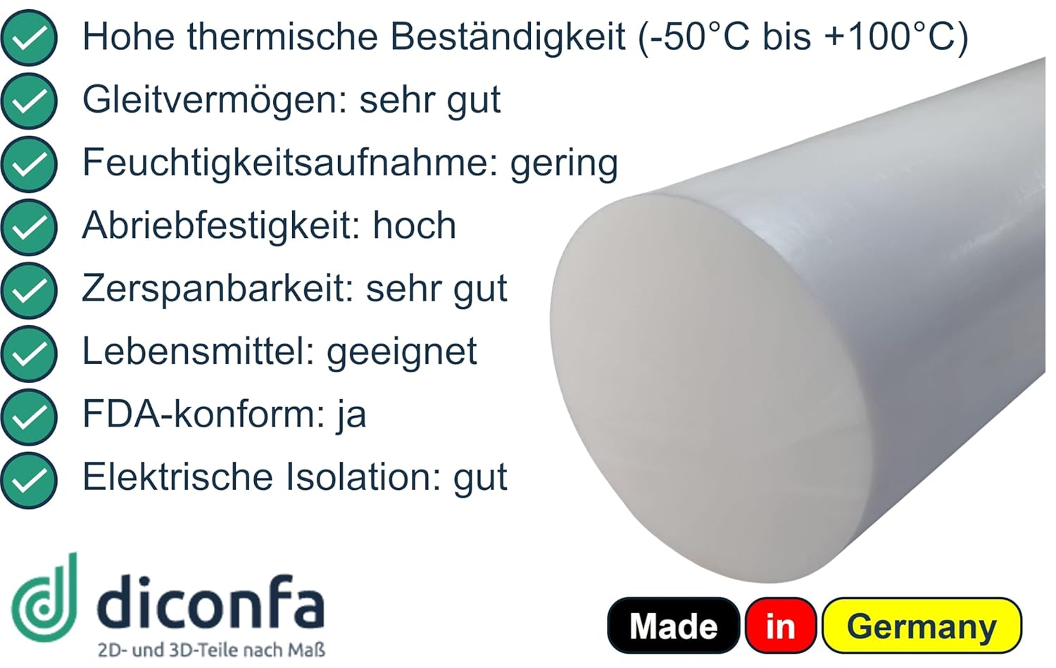 POM Rundstab natur nach Maß