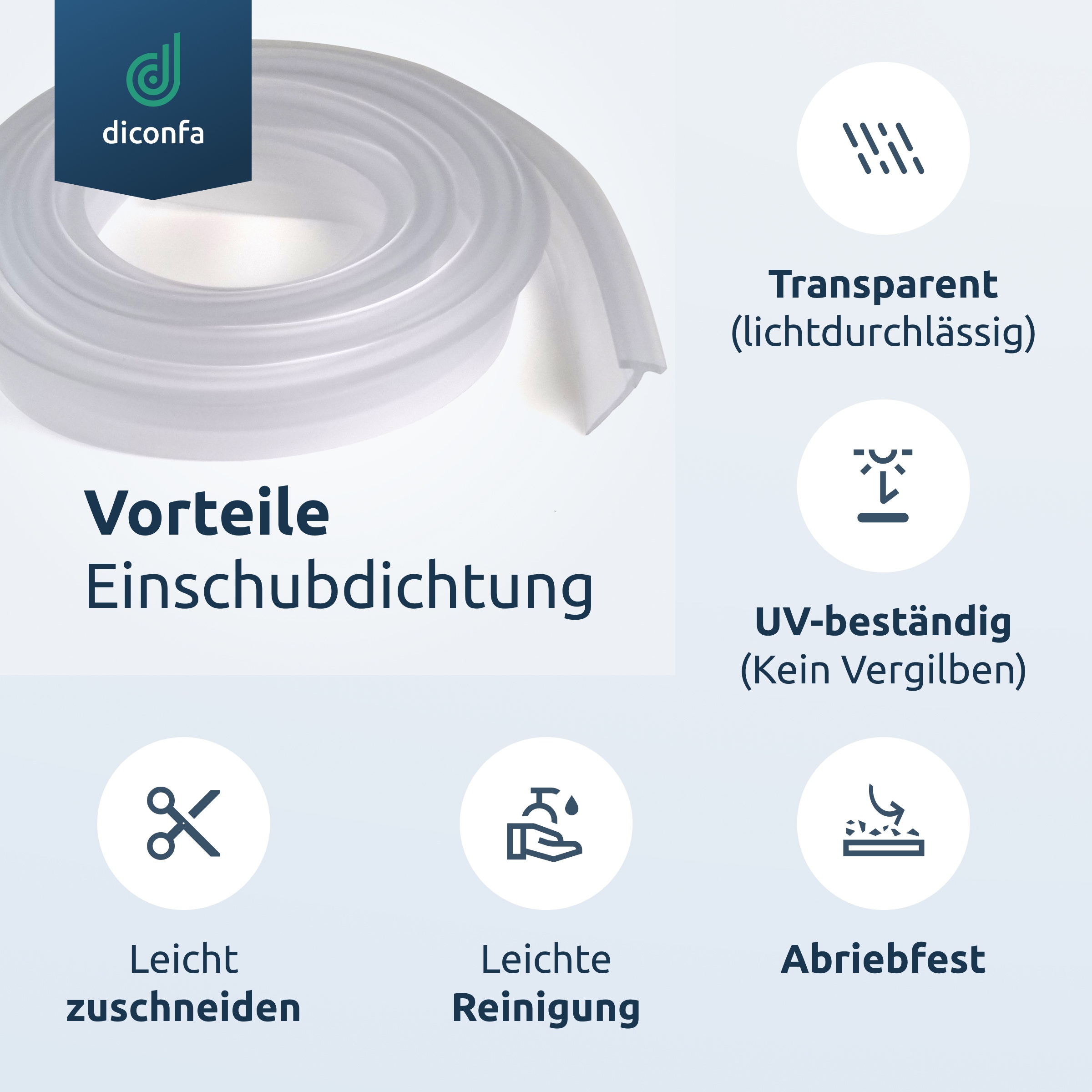 PVC Einschubdichtung 6 mm breit