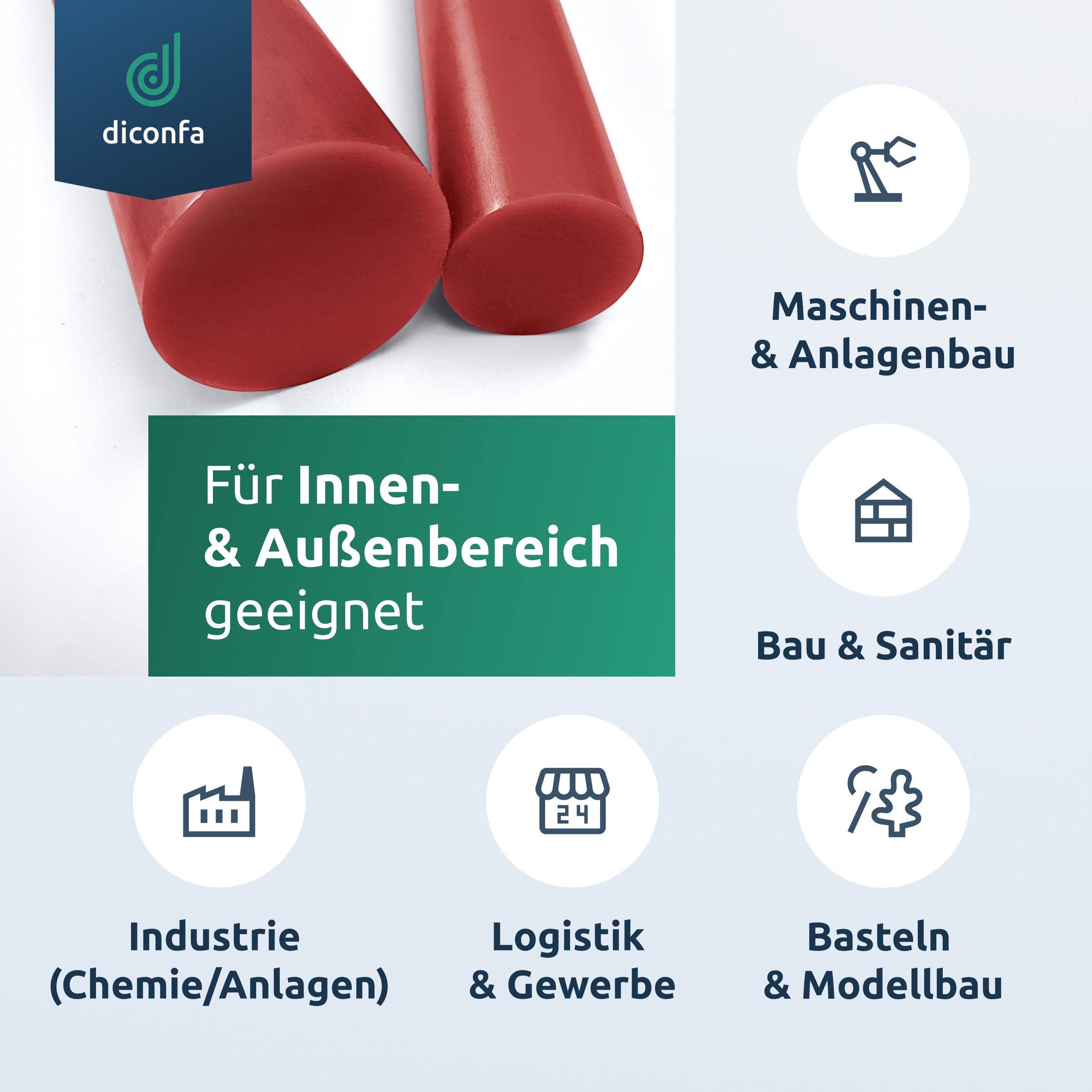 PVC Rundstab rot nach Maß