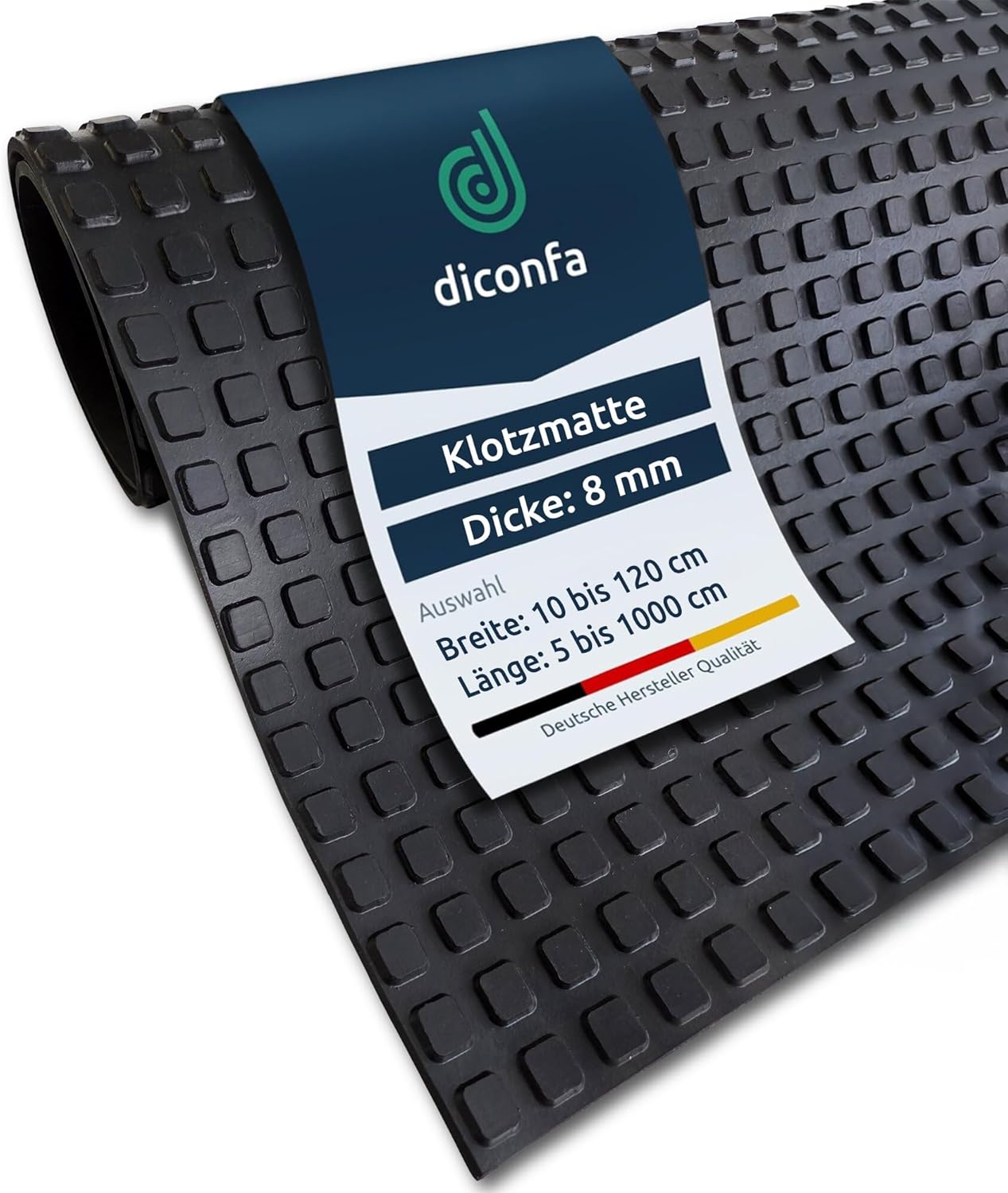 Klotzmatte 8 mm stark mit Gewebeeinlage