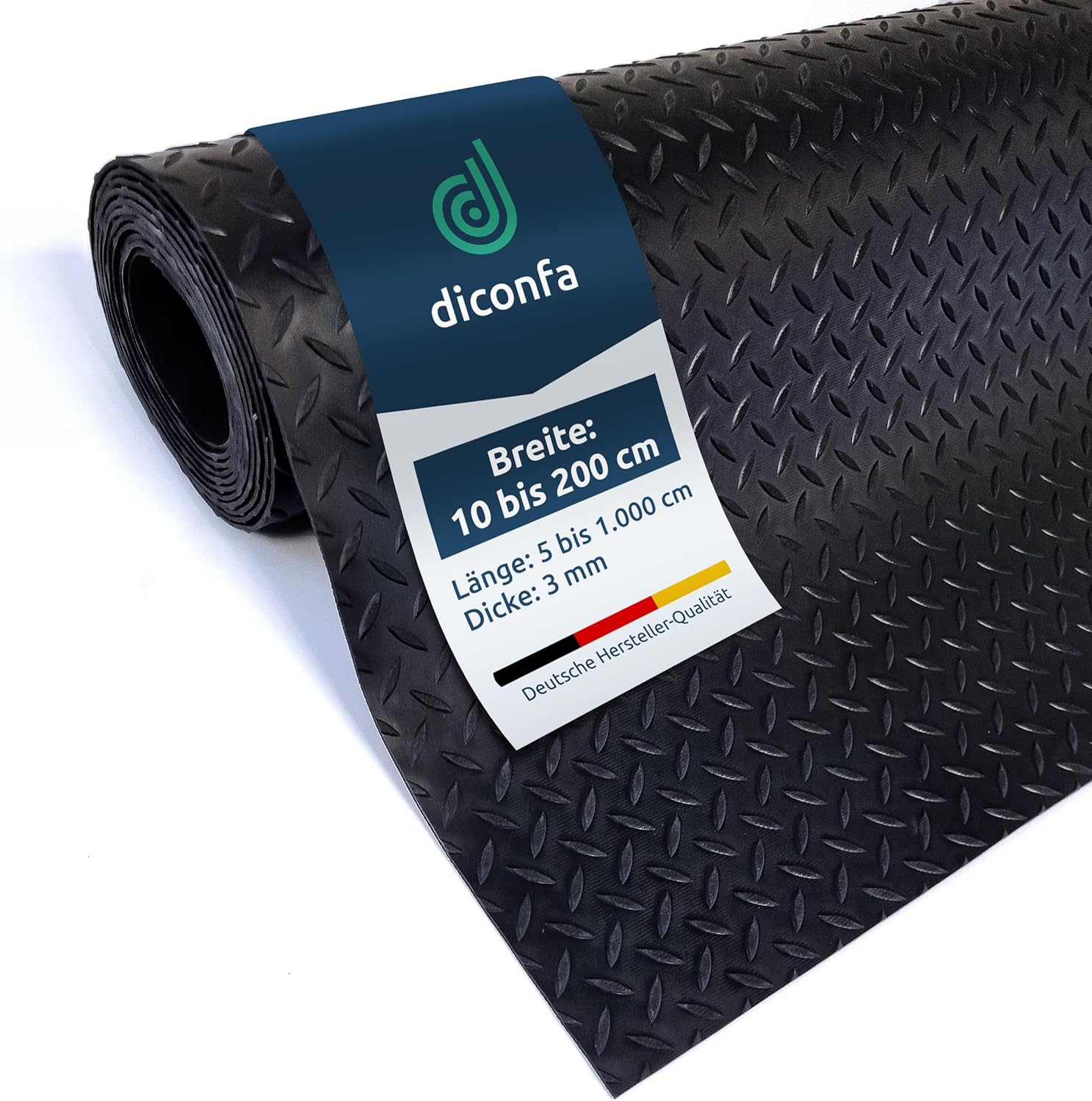 Gummimatte Diamant Tränenblech 3 mm dick